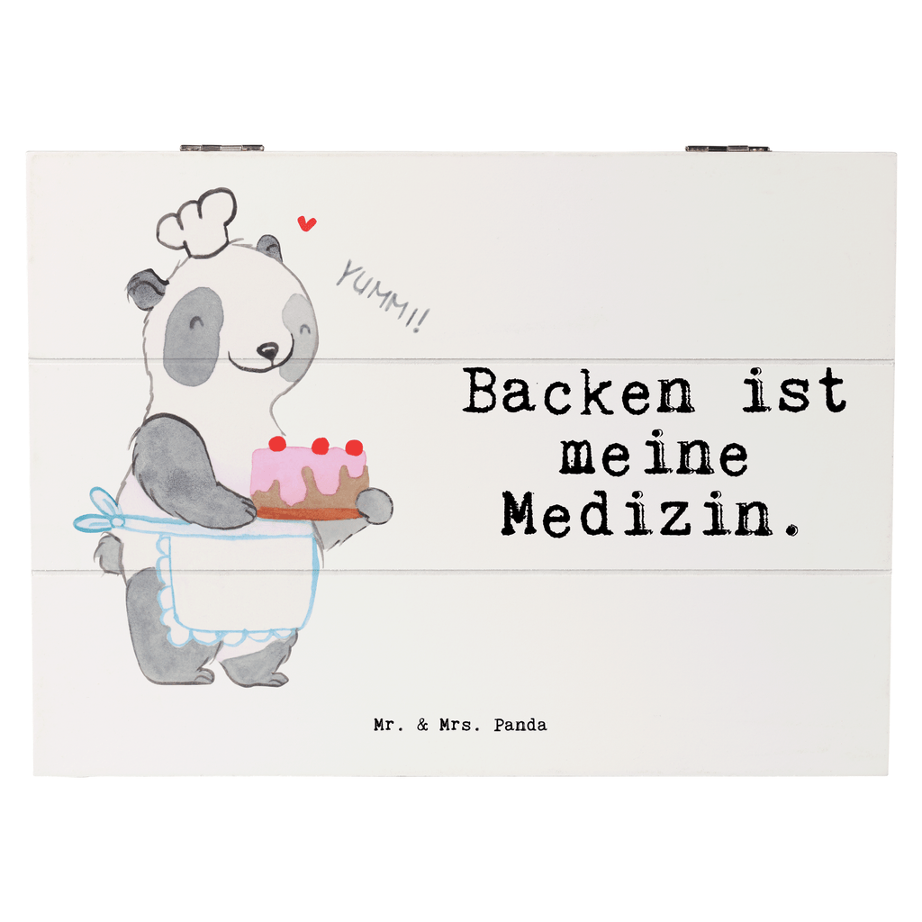 Holzkiste Panda Backen Medizin backen, Hobbybäcker, Kuchen backen Holzkiste, Kiste, Schatzkiste, Truhe, Schatulle, XXL,  Erinnerungsbox, Erinnerungskiste, Dekokiste, Aufbewahrungsbox  Geschenk, Sport, Sportart, Hobby, Schenken, Danke, Dankeschön, Auszeichnung, Gewinn, Sportler