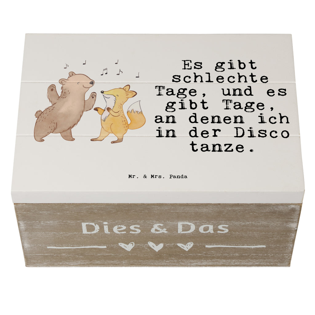 Holzkiste Bär & Fuchs Disco Tage Holzkiste, Kiste, Schatzkiste, Truhe, Schatulle, XXL, Erinnerungsbox, Erinnerungskiste, Dekokiste, Aufbewahrungsbox, Geschenk, Sport, Sportart, Hobby, Schenken, Danke, Dankeschön, Auszeichnung, Gewinn, Sportler, Disco, Clubs, Tanzen, Feiern, Clubbing, Tanzstimmung, Nachtclub