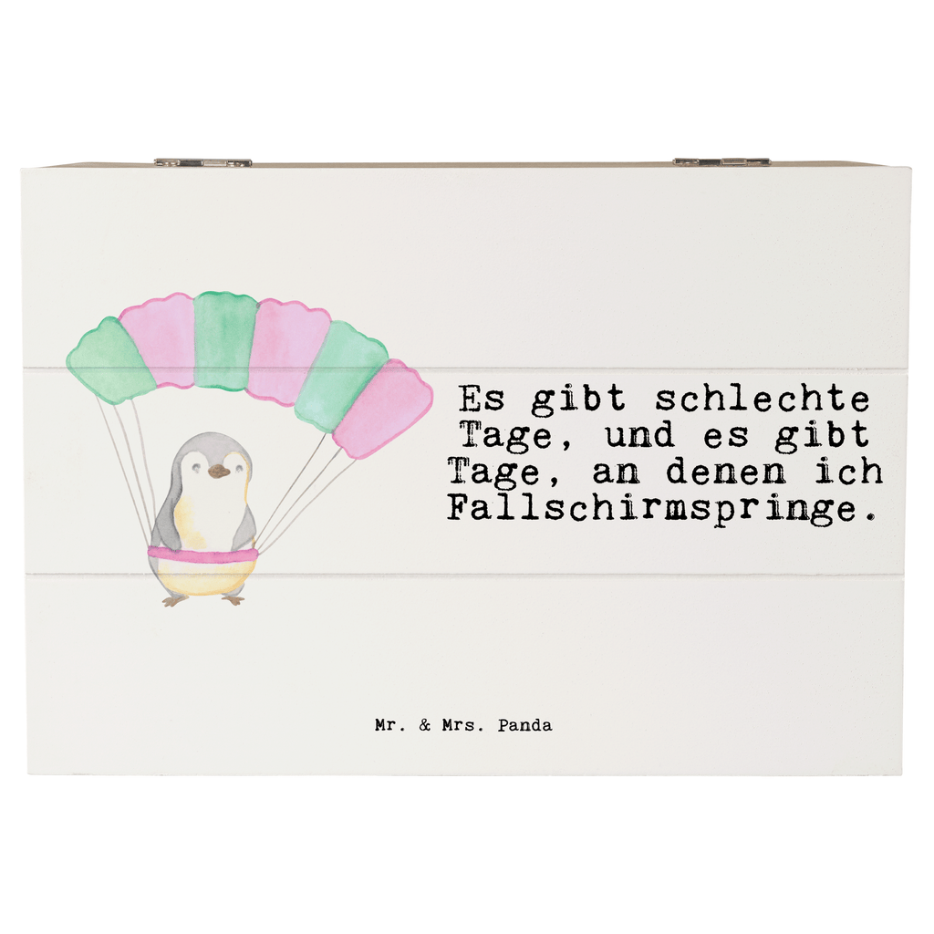 Holzkiste Pinguin Fallschirm springen Tage Fallschirmspringen, Skydive, Fallschirmsprung Holzkiste, Kiste, Schatzkiste, Truhe, Schatulle, XXL,  Erinnerungsbox, Erinnerungskiste, Dekokiste, Aufbewahrungsbox  Geschenk, Sport, Sportart, Hobby, Schenken, Danke, Dankeschön, Auszeichnung, Gewinn, Sportler
