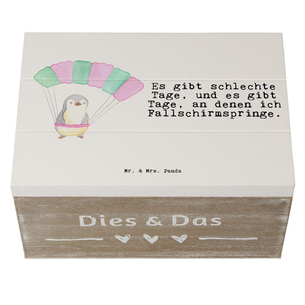 Holzkiste Pinguin Fallschirm springen Tage Fallschirmspringen, Skydive, Fallschirmsprung Holzkiste, Kiste, Schatzkiste, Truhe, Schatulle, XXL,  Erinnerungsbox, Erinnerungskiste, Dekokiste, Aufbewahrungsbox  Geschenk, Sport, Sportart, Hobby, Schenken, Danke, Dankeschön, Auszeichnung, Gewinn, Sportler