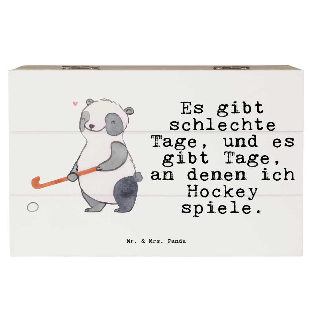 Holzkiste Panda Hockey spielen Tage Hockey spielen, Feldhockey, Hockeyschläger, Hockey Verein Holzkiste, Kiste, Schatzkiste, Truhe, Schatulle, XXL,  Erinnerungsbox, Erinnerungskiste, Dekokiste, Aufbewahrungsbox  Geschenk, Sport, Sportart, Hobby, Schenken, Danke, Dankeschön, Auszeichnung, Gewinn, Sportler