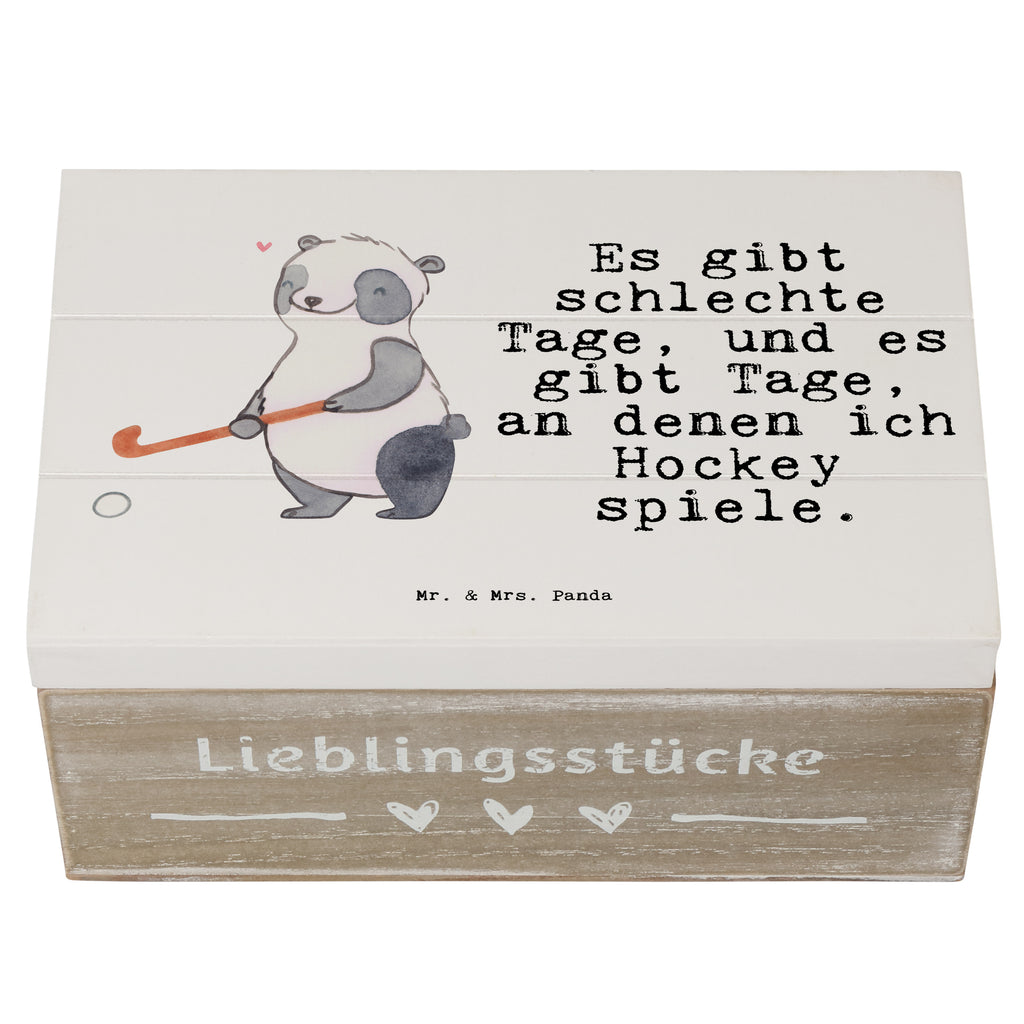 Holzkiste Panda Hockey spielen Tage Hockey spielen, Feldhockey, Hockeyschläger, Hockey Verein Holzkiste, Kiste, Schatzkiste, Truhe, Schatulle, XXL,  Erinnerungsbox, Erinnerungskiste, Dekokiste, Aufbewahrungsbox  Geschenk, Sport, Sportart, Hobby, Schenken, Danke, Dankeschön, Auszeichnung, Gewinn, Sportler
