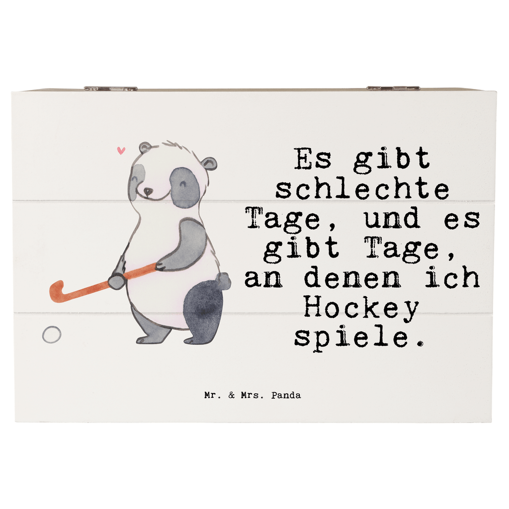 Holzkiste Panda Hockey spielen Tage Hockey spielen, Feldhockey, Hockeyschläger, Hockey Verein Holzkiste, Kiste, Schatzkiste, Truhe, Schatulle, XXL,  Erinnerungsbox, Erinnerungskiste, Dekokiste, Aufbewahrungsbox  Geschenk, Sport, Sportart, Hobby, Schenken, Danke, Dankeschön, Auszeichnung, Gewinn, Sportler
