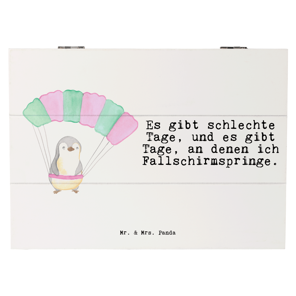 Holzkiste Pinguin Fallschirm springen Tage Fallschirmspringen, Skydive, Fallschirmsprung Holzkiste, Kiste, Schatzkiste, Truhe, Schatulle, XXL,  Erinnerungsbox, Erinnerungskiste, Dekokiste, Aufbewahrungsbox  Geschenk, Sport, Sportart, Hobby, Schenken, Danke, Dankeschön, Auszeichnung, Gewinn, Sportler