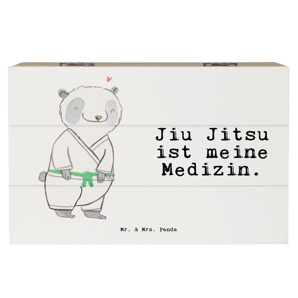 Holzkiste Panda Jiu Jitsu Medizin Holzkiste, Kiste, Schatzkiste, Truhe, Schatulle, XXL, Erinnerungsbox, Erinnerungskiste, Dekokiste, Aufbewahrungsbox, Geschenk, Sport, Sportart, Hobby, Schenken, Danke, Dankeschön, Auszeichnung, Gewinn, Sportler, Jiu Jitsu, japanische Kampfkunst, Selbstverteidigung