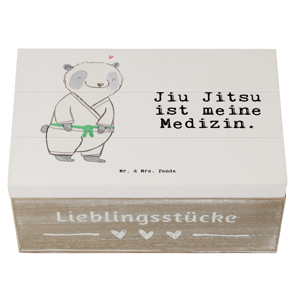 Holzkiste Panda Jiu Jitsu Medizin Holzkiste, Kiste, Schatzkiste, Truhe, Schatulle, XXL, Erinnerungsbox, Erinnerungskiste, Dekokiste, Aufbewahrungsbox, Geschenk, Sport, Sportart, Hobby, Schenken, Danke, Dankeschön, Auszeichnung, Gewinn, Sportler, Jiu Jitsu, japanische Kampfkunst, Selbstverteidigung