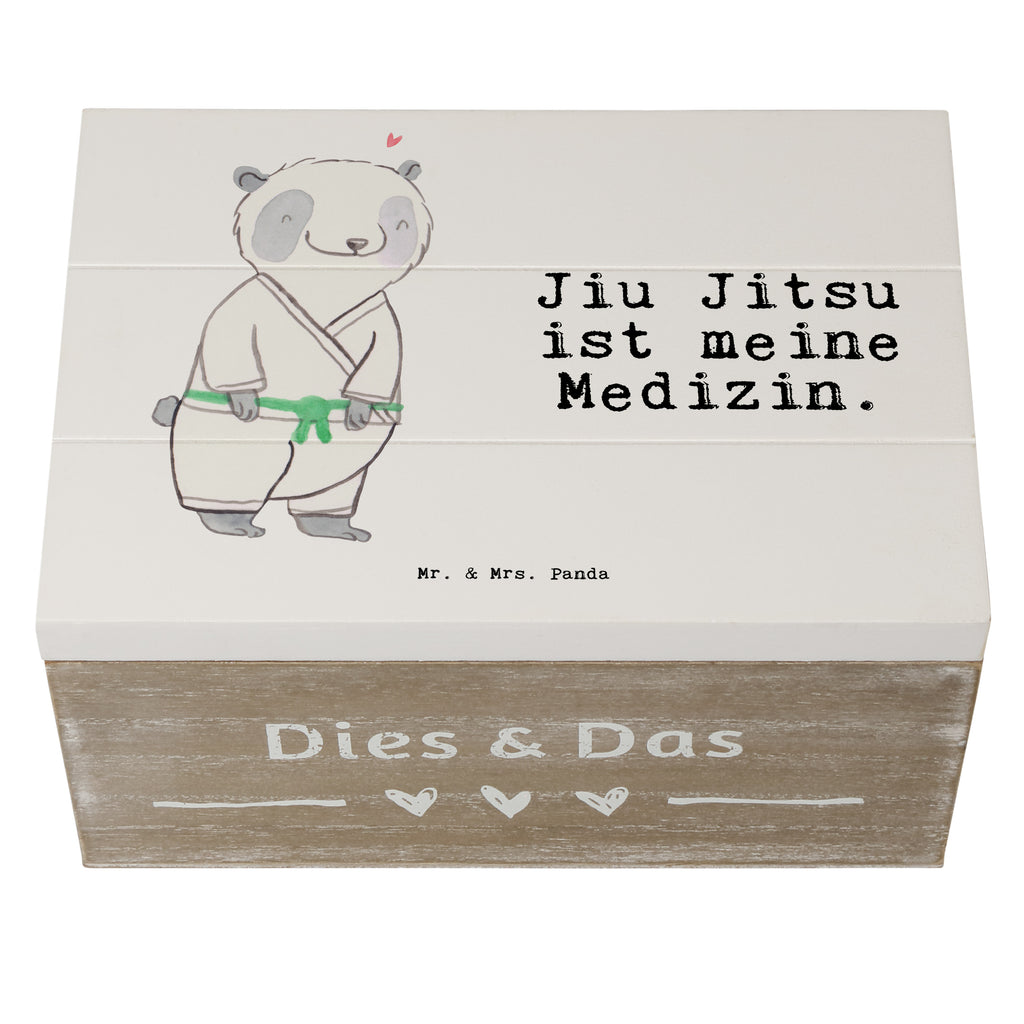 Holzkiste Panda Jiu Jitsu Medizin Holzkiste, Kiste, Schatzkiste, Truhe, Schatulle, XXL, Erinnerungsbox, Erinnerungskiste, Dekokiste, Aufbewahrungsbox, Geschenk, Sport, Sportart, Hobby, Schenken, Danke, Dankeschön, Auszeichnung, Gewinn, Sportler, Jiu Jitsu, japanische Kampfkunst, Selbstverteidigung