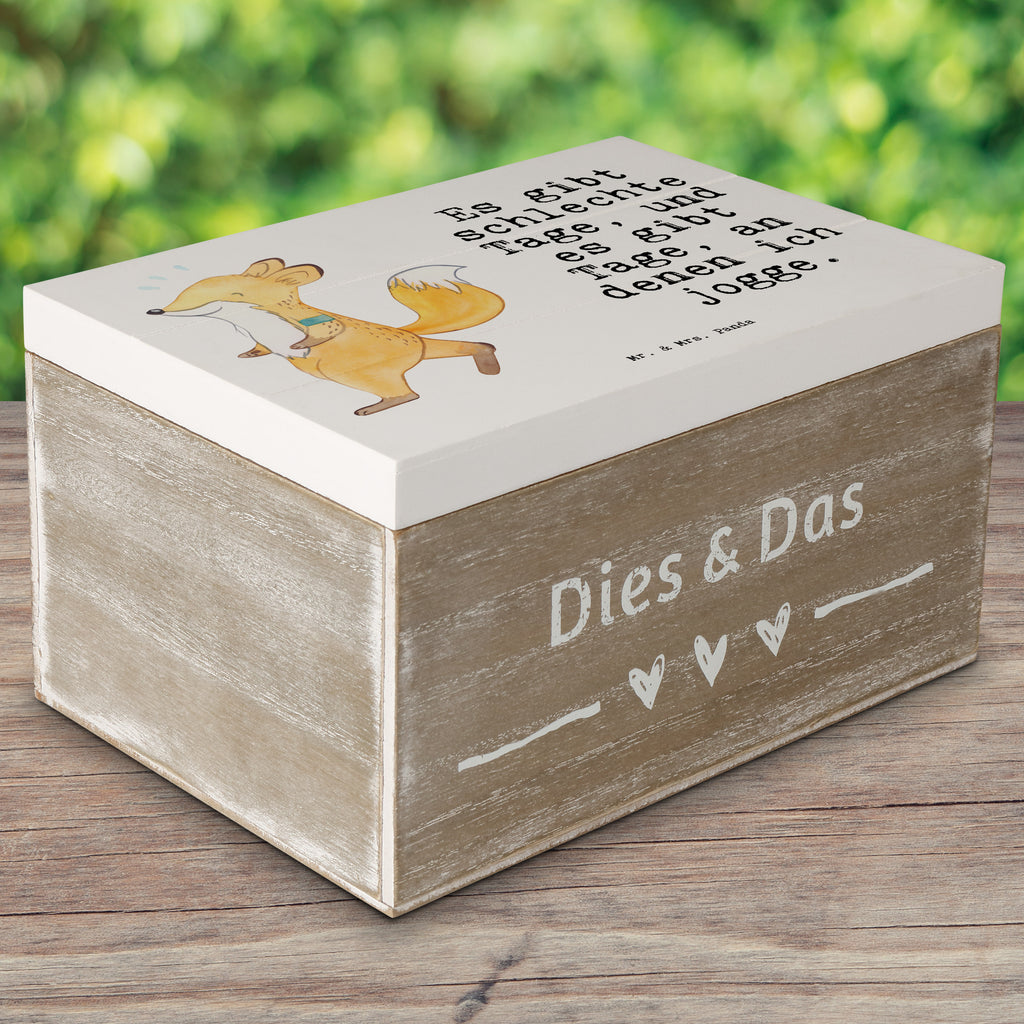 Holzkiste Fuchs Joggen Tage Holzkiste, Kiste, Schatzkiste, Truhe, Schatulle, XXL, Erinnerungsbox, Erinnerungskiste, Dekokiste, Aufbewahrungsbox, Geschenk, Sport, Sportart, Hobby, Schenken, Danke, Dankeschön, Auszeichnung, Gewinn, Sportler, Joggen, Dauerlauf, Laufsport, Laufen
