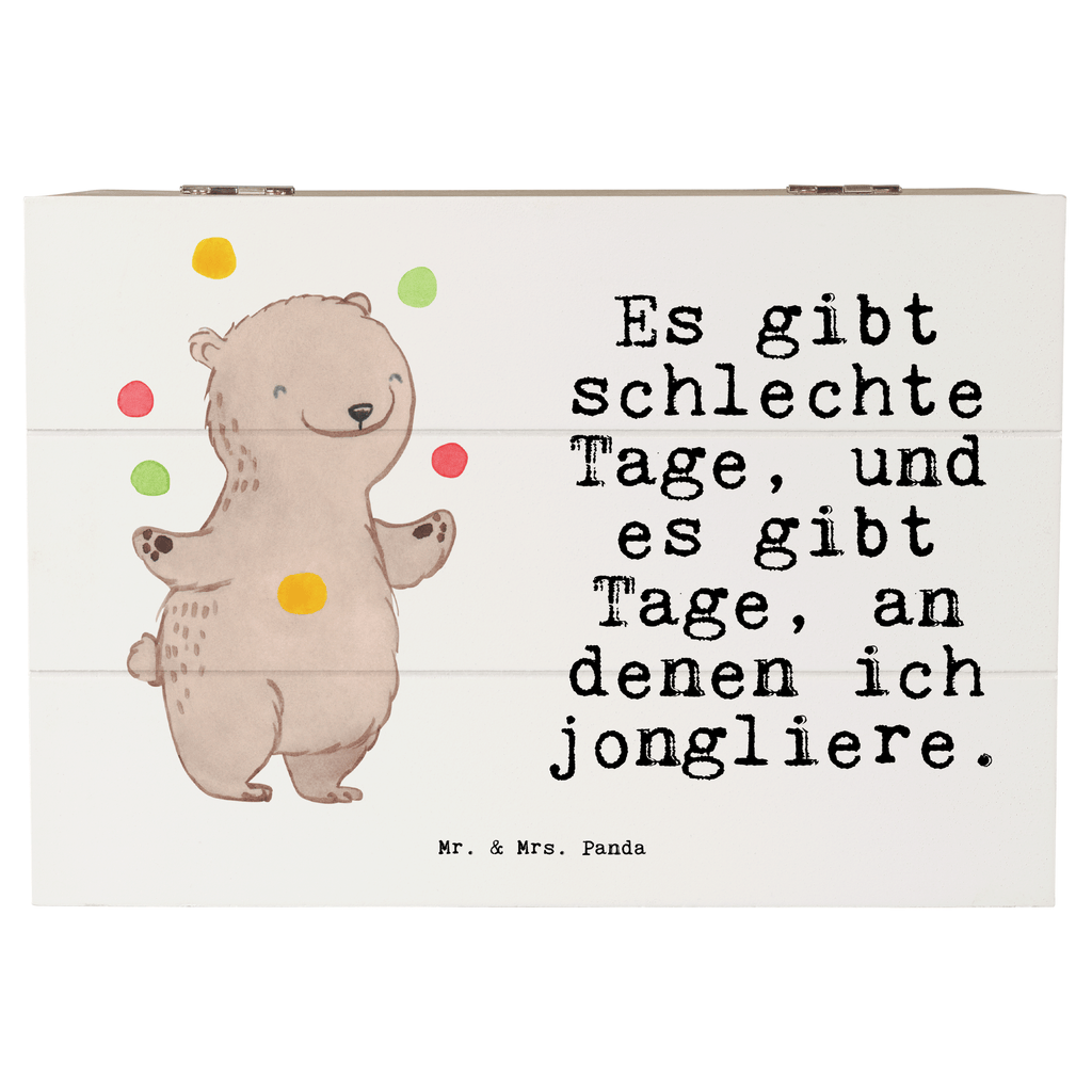 Holzkiste Bär Jonglieren Tage Holzkiste, Kiste, Schatzkiste, Truhe, Schatulle, XXL, Erinnerungsbox, Erinnerungskiste, Dekokiste, Aufbewahrungsbox, Geschenk, Sport, Sportart, Hobby, Schenken, Danke, Dankeschön, Auszeichnung, Gewinn, Sportler, Jonglieren, Jongleur, Zirkus, Artistik