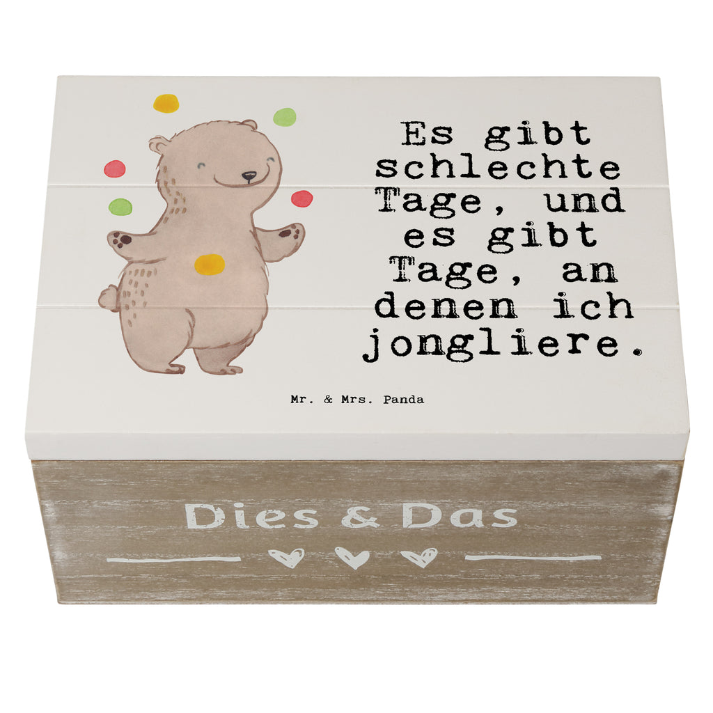 Holzkiste Bär Jonglieren Tage Holzkiste, Kiste, Schatzkiste, Truhe, Schatulle, XXL, Erinnerungsbox, Erinnerungskiste, Dekokiste, Aufbewahrungsbox, Geschenk, Sport, Sportart, Hobby, Schenken, Danke, Dankeschön, Auszeichnung, Gewinn, Sportler, Jonglieren, Jongleur, Zirkus, Artistik