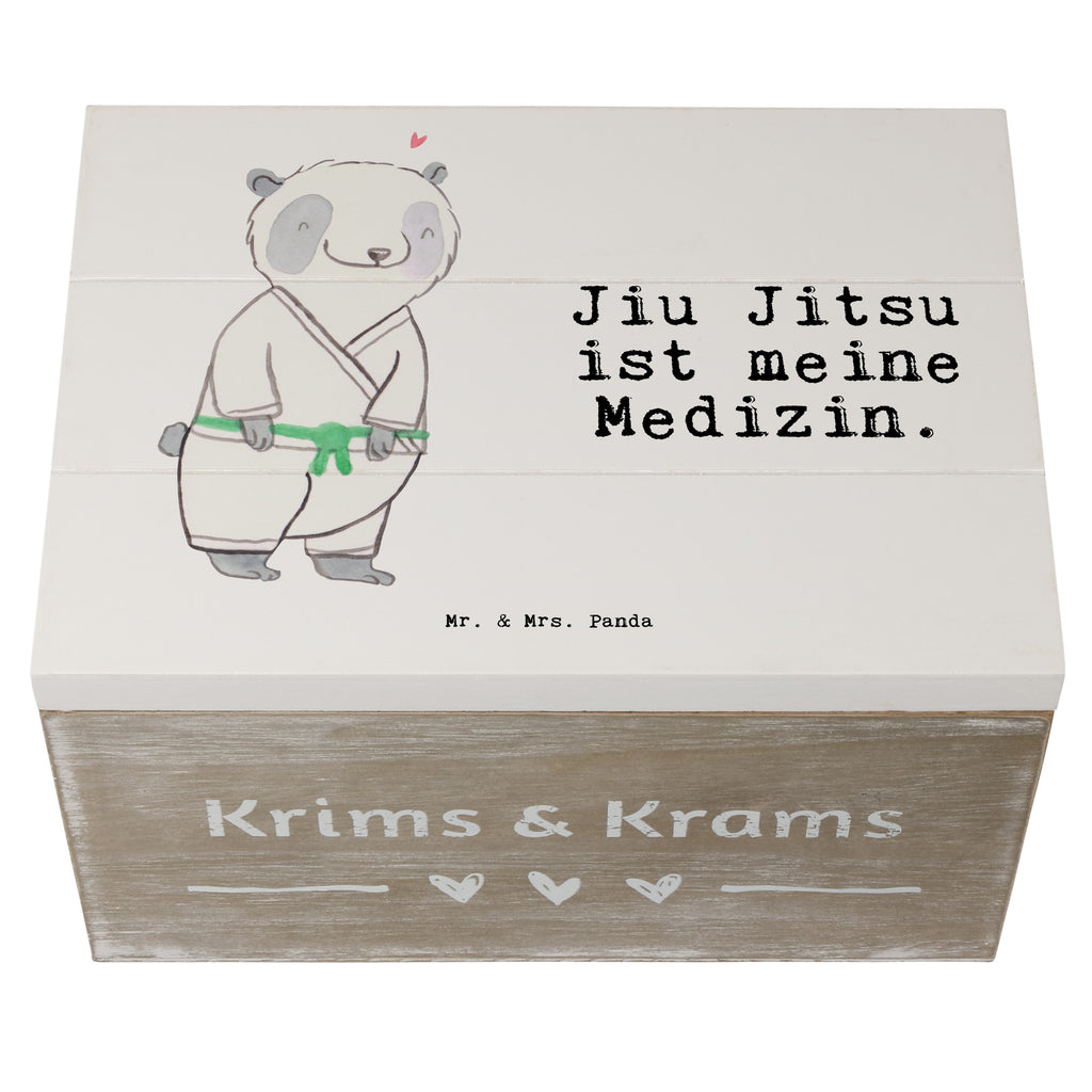 Holzkiste Panda Jiu Jitsu Medizin Holzkiste, Kiste, Schatzkiste, Truhe, Schatulle, XXL, Erinnerungsbox, Erinnerungskiste, Dekokiste, Aufbewahrungsbox, Geschenk, Sport, Sportart, Hobby, Schenken, Danke, Dankeschön, Auszeichnung, Gewinn, Sportler, Jiu Jitsu, japanische Kampfkunst, Selbstverteidigung