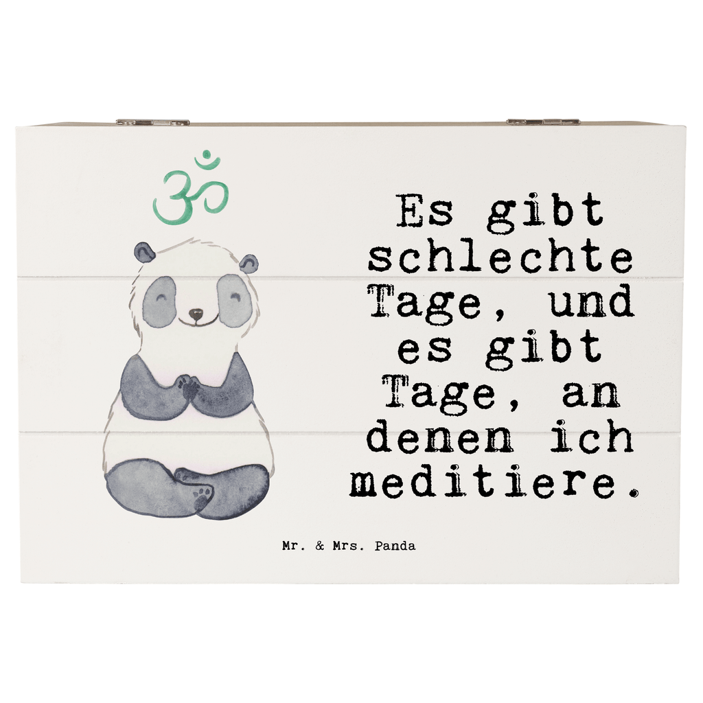 Holzkiste Panda Meditieren Tage Holzkiste, Kiste, Schatzkiste, Truhe, Schatulle, XXL, Erinnerungsbox, Erinnerungskiste, Dekokiste, Aufbewahrungsbox, Geschenk, Sport, Sportart, Hobby, Schenken, Danke, Dankeschön, Auszeichnung, Gewinn, Sportler, Meditieren, Meditation, Meditationskurs