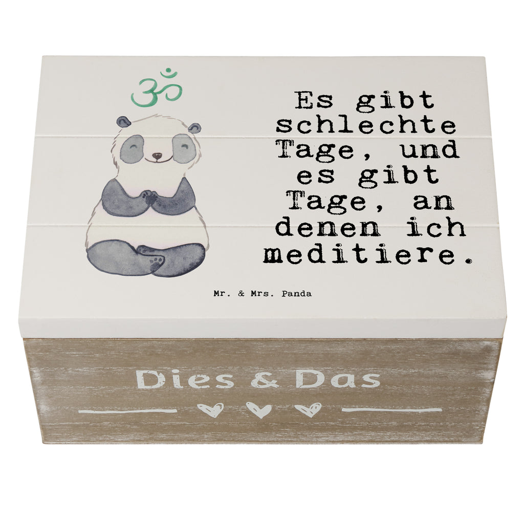 Holzkiste Panda Meditieren Tage Holzkiste, Kiste, Schatzkiste, Truhe, Schatulle, XXL, Erinnerungsbox, Erinnerungskiste, Dekokiste, Aufbewahrungsbox, Geschenk, Sport, Sportart, Hobby, Schenken, Danke, Dankeschön, Auszeichnung, Gewinn, Sportler, Meditieren, Meditation, Meditationskurs