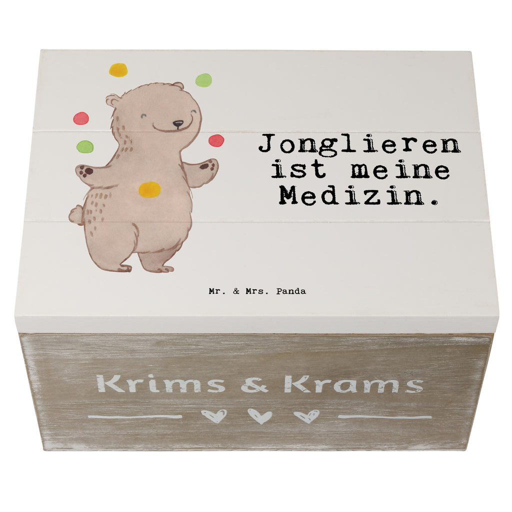 Holzkiste Bär Jonglieren Medizin Holzkiste, Kiste, Schatzkiste, Truhe, Schatulle, XXL, Erinnerungsbox, Erinnerungskiste, Dekokiste, Aufbewahrungsbox, Geschenk, Sport, Sportart, Hobby, Schenken, Danke, Dankeschön, Auszeichnung, Gewinn, Sportler, Jonglieren, Jongleur, Zirkus, Artistik
