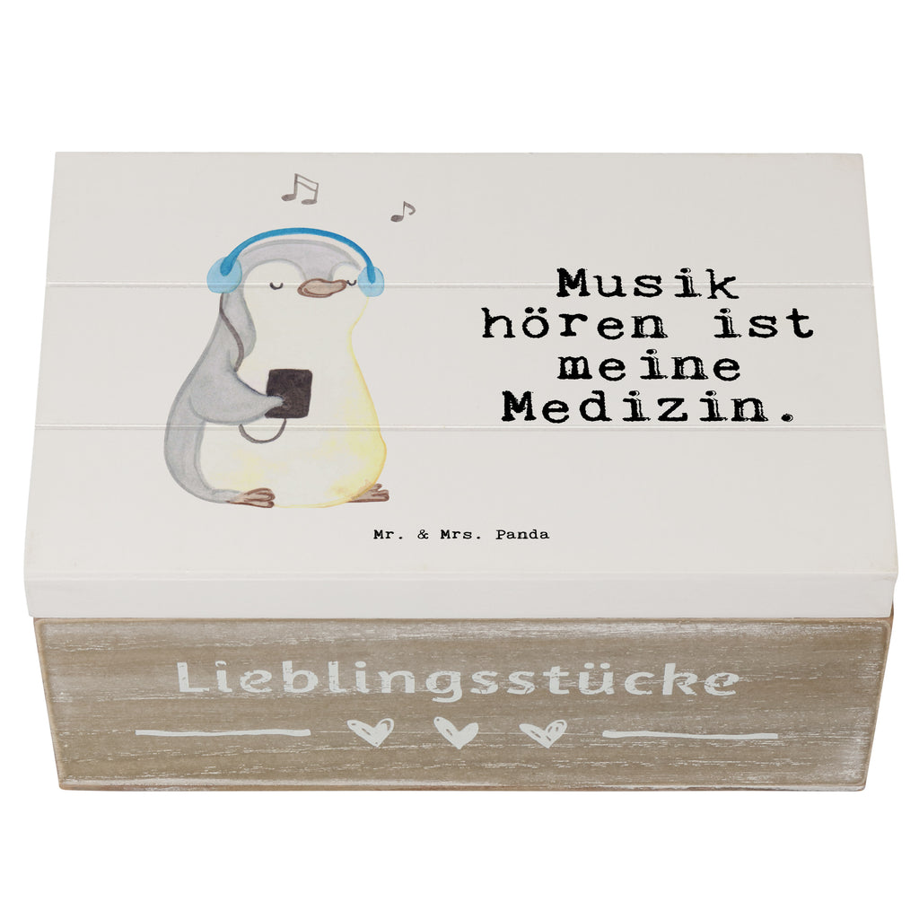 Holzkiste Pinguin Musik hören Medizin Holzkiste, Kiste, Schatzkiste, Truhe, Schatulle, XXL, Erinnerungsbox, Erinnerungskiste, Dekokiste, Aufbewahrungsbox, Geschenk, Sport, Sportart, Hobby, Schenken, Danke, Dankeschön, Auszeichnung, Gewinn, Sportler, Musik hören, Lieblingssong