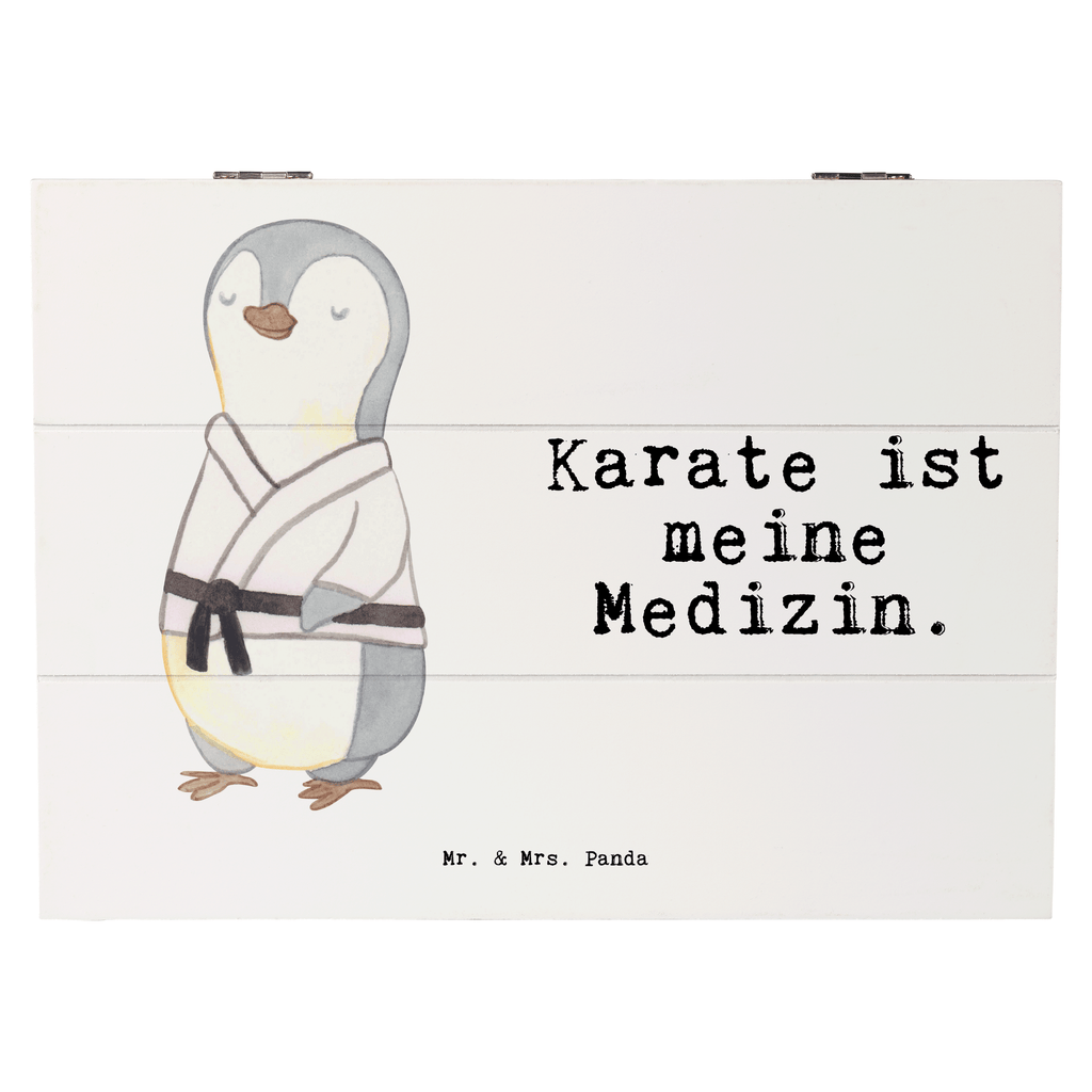 Holzkiste Pinguin Karate Medizin Karate, Kampfsportart, Selbstverteidigung, Kampfkunst, Karate Verein Holzkiste, Kiste, Schatzkiste, Truhe, Schatulle, XXL,  Erinnerungsbox, Erinnerungskiste, Dekokiste, Aufbewahrungsbox  Geschenk, Sport, Sportart, Hobby, Schenken, Danke, Dankeschön, Auszeichnung, Gewinn, Sportler