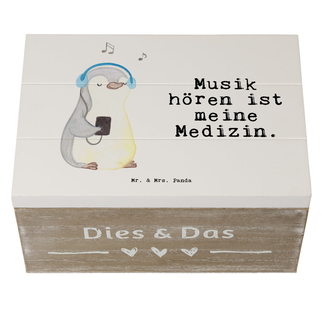 Holzkiste Pinguin Musik hören Medizin Holzkiste, Kiste, Schatzkiste, Truhe, Schatulle, XXL, Erinnerungsbox, Erinnerungskiste, Dekokiste, Aufbewahrungsbox, Geschenk, Sport, Sportart, Hobby, Schenken, Danke, Dankeschön, Auszeichnung, Gewinn, Sportler, Musik hören, Lieblingssong