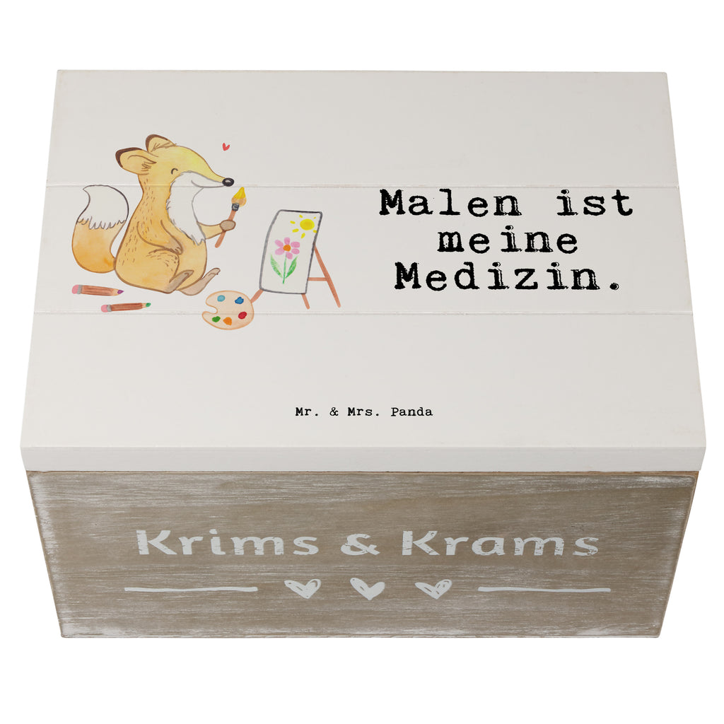 Holzkiste Fuchs  Malen Medizin Holzkiste, Kiste, Schatzkiste, Truhe, Schatulle, XXL, Erinnerungsbox, Erinnerungskiste, Dekokiste, Aufbewahrungsbox, Geschenk, Sport, Sportart, Hobby, Schenken, Danke, Dankeschön, Auszeichnung, Gewinn, Sportler, Malen, Zeichnen, Hobbyzeichner, Künstler, Künstlerin
