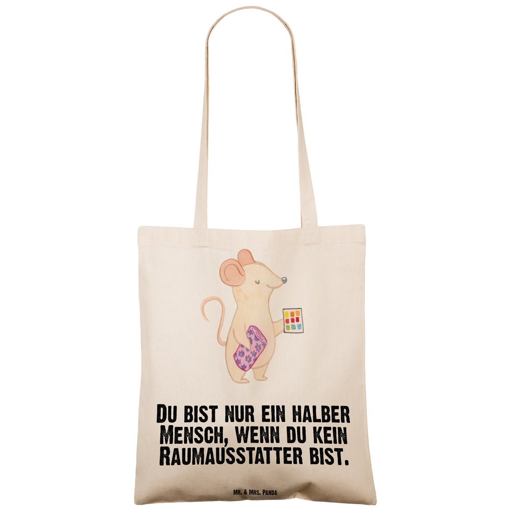 Tragetasche Raumausstatter mit Herz Beuteltasche, Beutel, Einkaufstasche, Jutebeutel, Stoffbeutel, Beruf, Ausbildung, Jubiläum, Abschied, Rente, Kollege, Kollegin, Geschenk, Schenken, Arbeitskollege, Mitarbeiter, Firma, Danke, Dankeschön