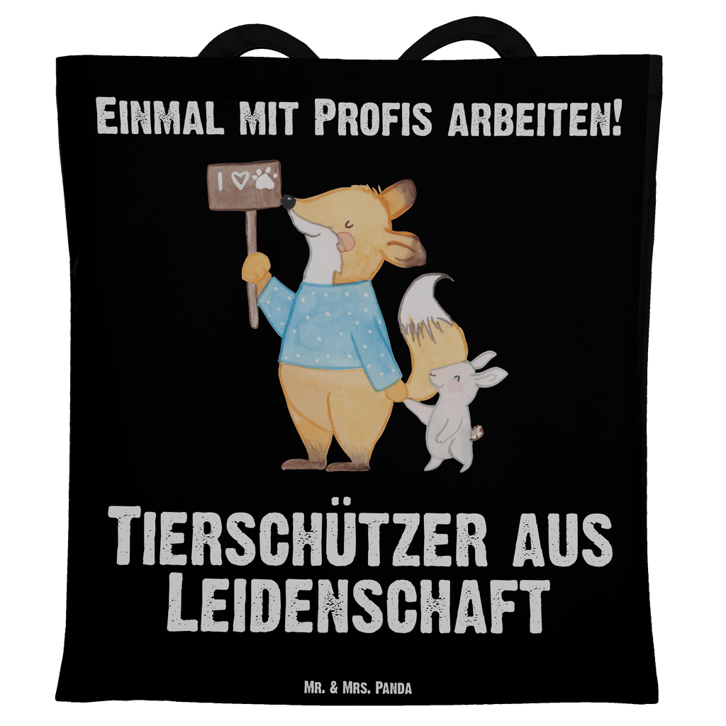 Tragetasche Tierschützer aus Leidenschaft Beuteltasche, Beutel, Einkaufstasche, Jutebeutel, Stoffbeutel, Beruf, Ausbildung, Jubiläum, Abschied, Rente, Kollege, Kollegin, Geschenk, Schenken, Arbeitskollege, Mitarbeiter, Firma, Danke, Dankeschön