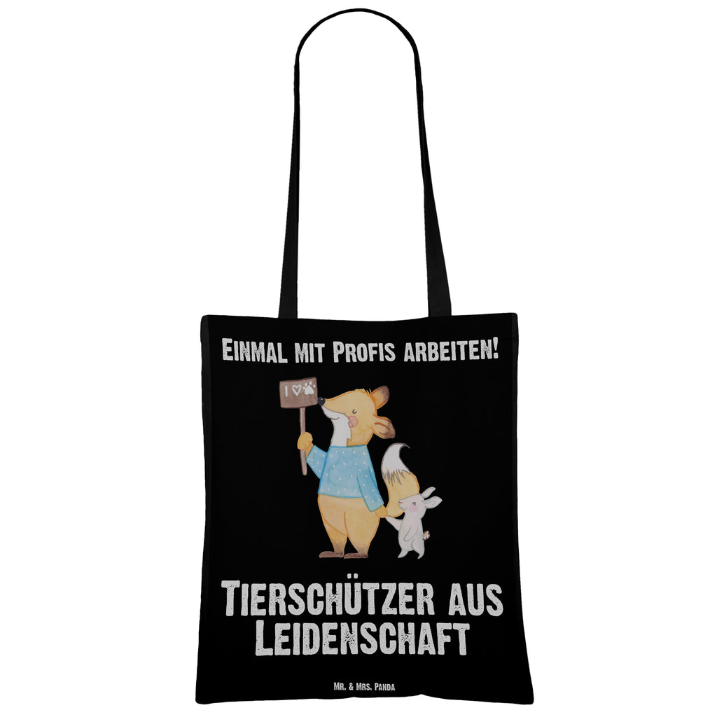 Tragetasche Tierschützer aus Leidenschaft Beuteltasche, Beutel, Einkaufstasche, Jutebeutel, Stoffbeutel, Beruf, Ausbildung, Jubiläum, Abschied, Rente, Kollege, Kollegin, Geschenk, Schenken, Arbeitskollege, Mitarbeiter, Firma, Danke, Dankeschön
