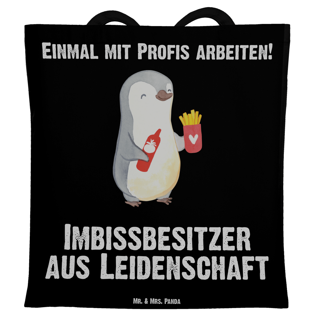 Tragetasche Imbissbesitzer aus Leidenschaft Beuteltasche, Beutel, Einkaufstasche, Jutebeutel, Stoffbeutel, Beruf, Ausbildung, Jubiläum, Abschied, Rente, Kollege, Kollegin, Geschenk, Schenken, Arbeitskollege, Mitarbeiter, Firma, Danke, Dankeschön, Imbissbesitzer, Imbissverkäufer, Pommesverkäufer, Pommesliebe
