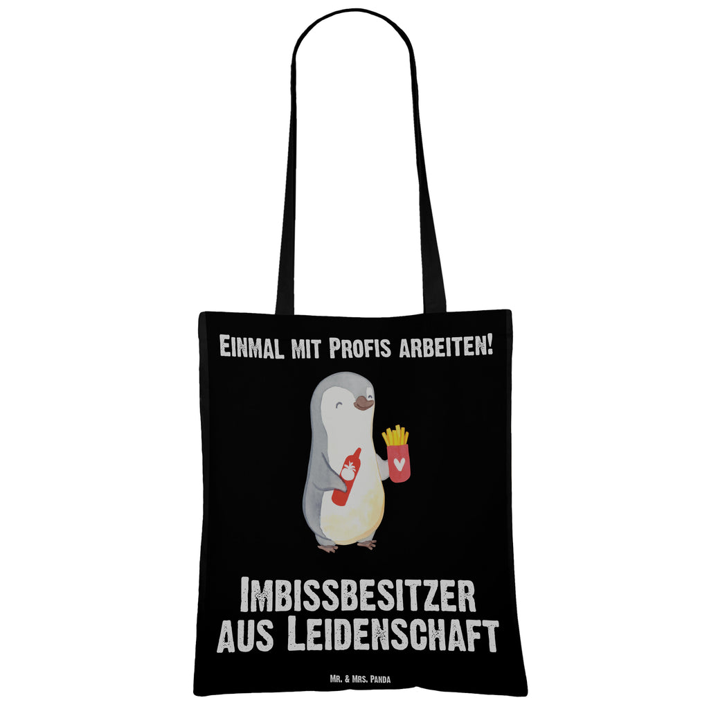 Tragetasche Imbissbesitzer aus Leidenschaft Beuteltasche, Beutel, Einkaufstasche, Jutebeutel, Stoffbeutel, Beruf, Ausbildung, Jubiläum, Abschied, Rente, Kollege, Kollegin, Geschenk, Schenken, Arbeitskollege, Mitarbeiter, Firma, Danke, Dankeschön, Imbissbesitzer, Imbissverkäufer, Pommesverkäufer, Pommesliebe