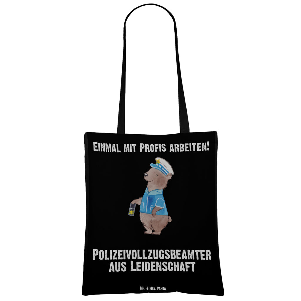 Tragetasche Polizeivollzugsbeamter aus Leidenschaft Beuteltasche, Beutel, Einkaufstasche, Jutebeutel, Stoffbeutel, Beruf, Ausbildung, Jubiläum, Abschied, Rente, Kollege, Kollegin, Geschenk, Schenken, Arbeitskollege, Mitarbeiter, Firma, Danke, Dankeschön, Polizeivollzugsbeamter, Polizist, Polizei