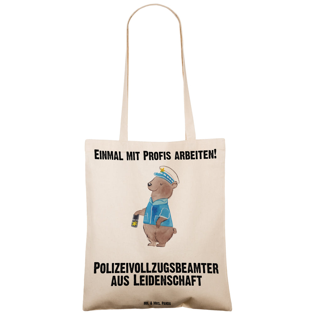 Tragetasche Polizeivollzugsbeamter aus Leidenschaft Beuteltasche, Beutel, Einkaufstasche, Jutebeutel, Stoffbeutel, Beruf, Ausbildung, Jubiläum, Abschied, Rente, Kollege, Kollegin, Geschenk, Schenken, Arbeitskollege, Mitarbeiter, Firma, Danke, Dankeschön, Polizeivollzugsbeamter, Polizist, Polizei