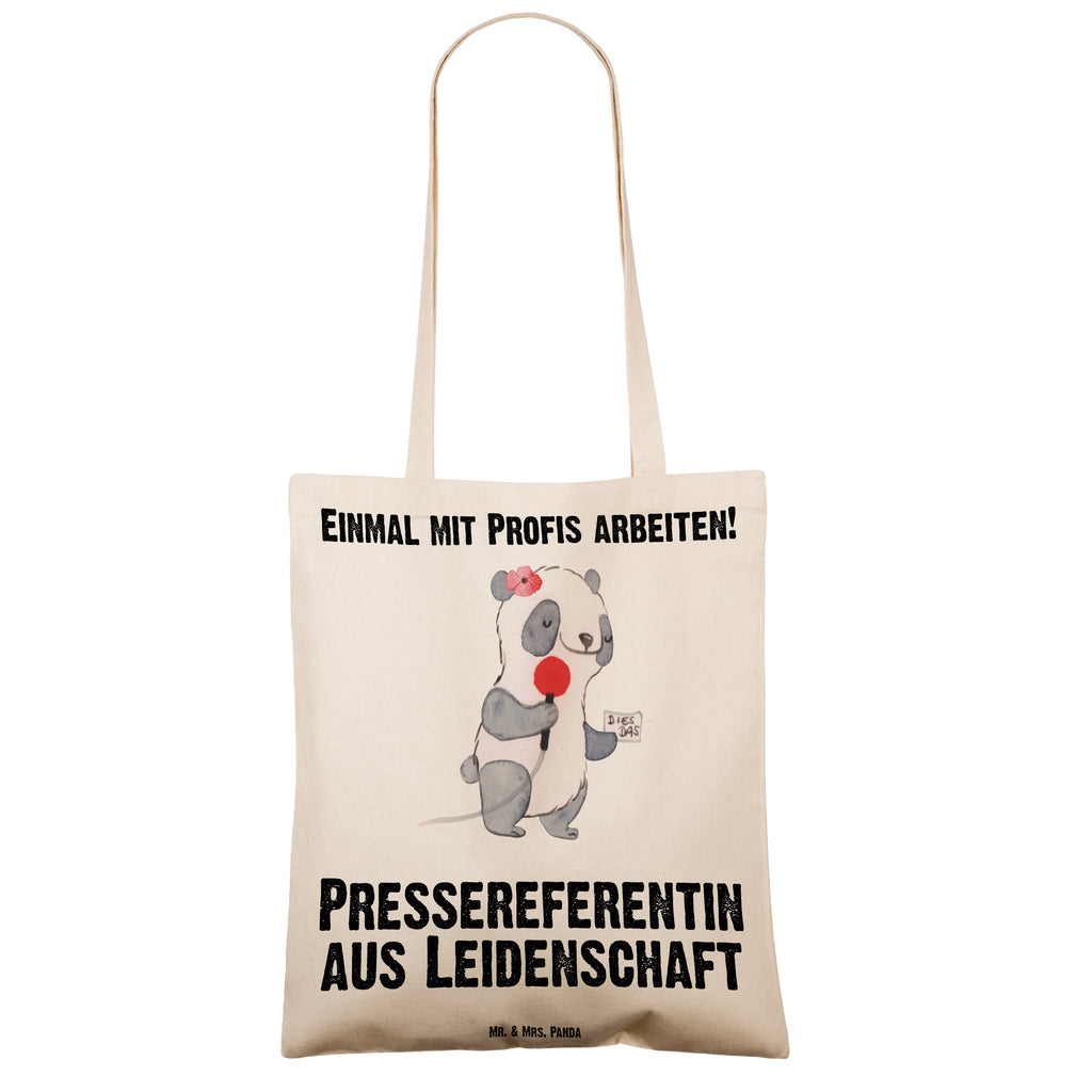 Tragetasche Pressereferentin aus Leidenschaft Beuteltasche, Beutel, Einkaufstasche, Jutebeutel, Stoffbeutel, Beruf, Ausbildung, Jubiläum, Abschied, Rente, Kollege, Kollegin, Geschenk, Schenken, Arbeitskollege, Mitarbeiter, Firma, Danke, Dankeschön, Pressereferentin, Pressemitarbeiterin, Presseagentur, Studium