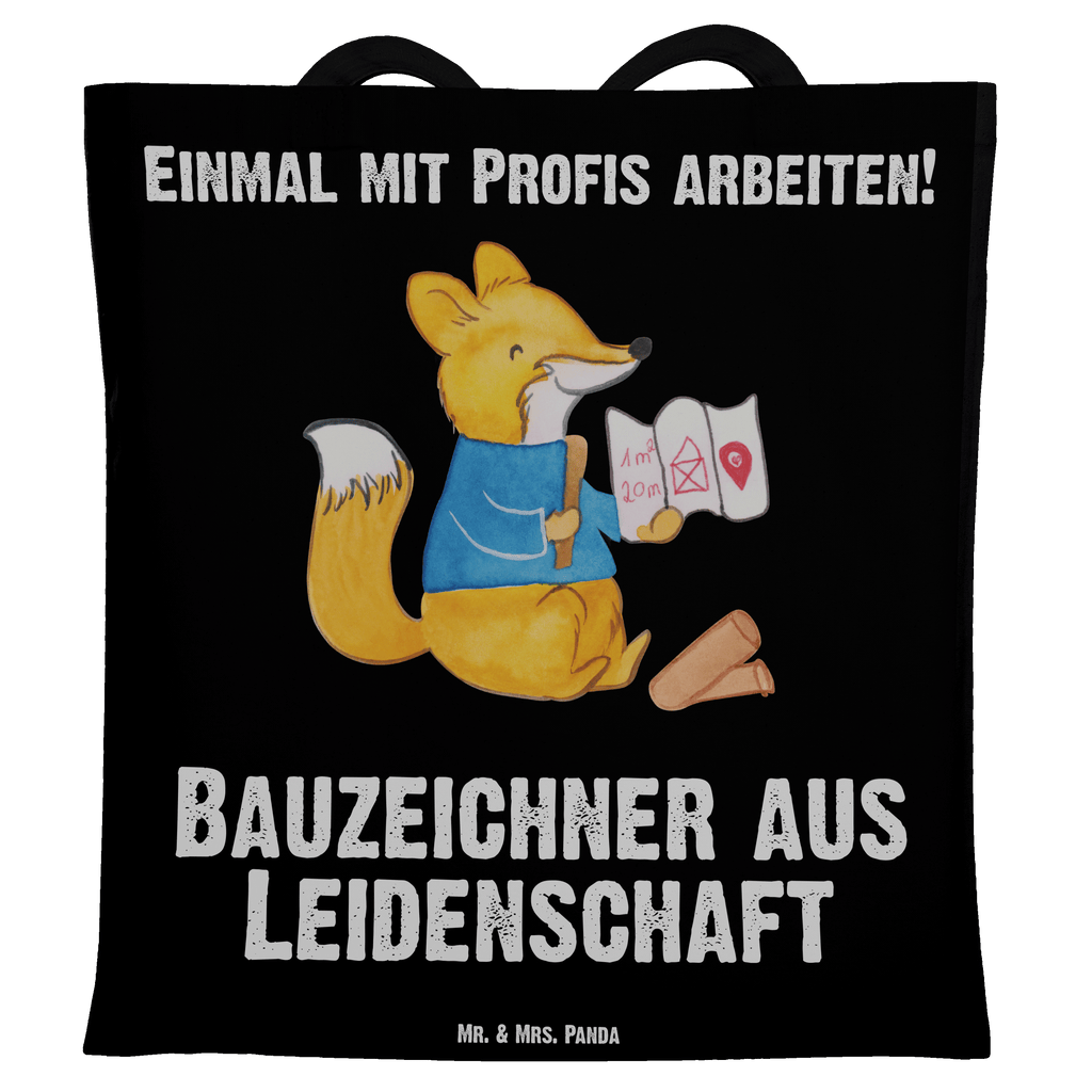 Tragetasche Bauzeichner aus Leidenschaft Beuteltasche, Beutel, Einkaufstasche, Jutebeutel, Stoffbeutel, Beruf, Ausbildung, Jubiläum, Abschied, Rente, Kollege, Kollegin, Geschenk, Schenken, Arbeitskollege, Mitarbeiter, Firma, Danke, Dankeschön