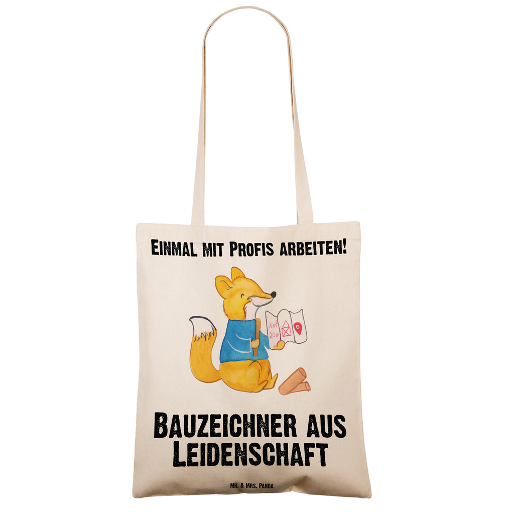 Tragetasche Bauzeichner aus Leidenschaft Beuteltasche, Beutel, Einkaufstasche, Jutebeutel, Stoffbeutel, Beruf, Ausbildung, Jubiläum, Abschied, Rente, Kollege, Kollegin, Geschenk, Schenken, Arbeitskollege, Mitarbeiter, Firma, Danke, Dankeschön