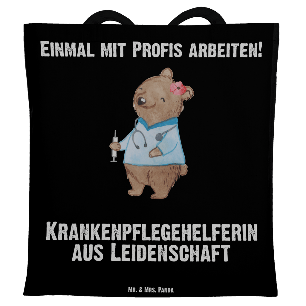 Tragetasche Krankenpflegehelferin aus Leidenschaft Beuteltasche, Beutel, Einkaufstasche, Jutebeutel, Stoffbeutel, Beruf, Ausbildung, Jubiläum, Abschied, Rente, Kollege, Kollegin, Geschenk, Schenken, Arbeitskollege, Mitarbeiter, Firma, Danke, Dankeschön, Krankenpflegehelferin, Pflegehelferin, Pflegekraft