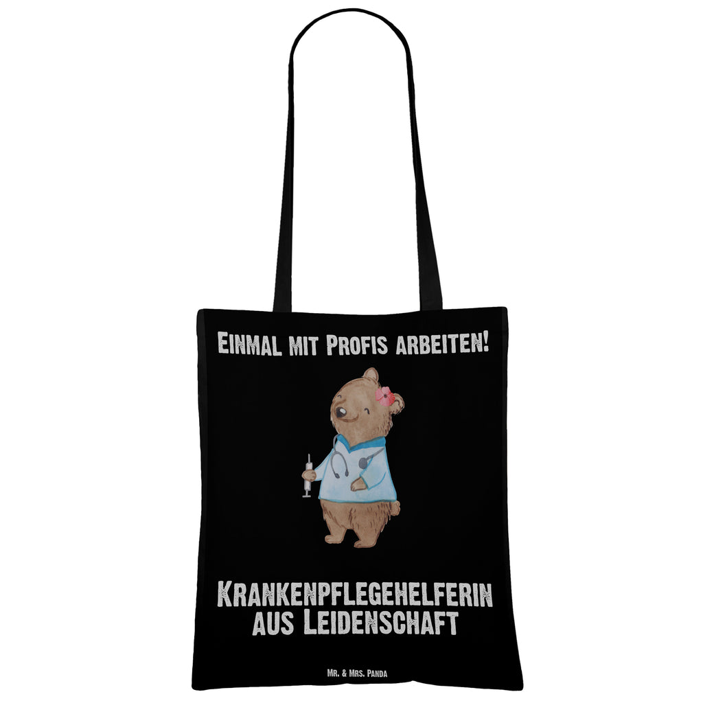 Tragetasche Krankenpflegehelferin aus Leidenschaft Beuteltasche, Beutel, Einkaufstasche, Jutebeutel, Stoffbeutel, Beruf, Ausbildung, Jubiläum, Abschied, Rente, Kollege, Kollegin, Geschenk, Schenken, Arbeitskollege, Mitarbeiter, Firma, Danke, Dankeschön, Krankenpflegehelferin, Pflegehelferin, Pflegekraft
