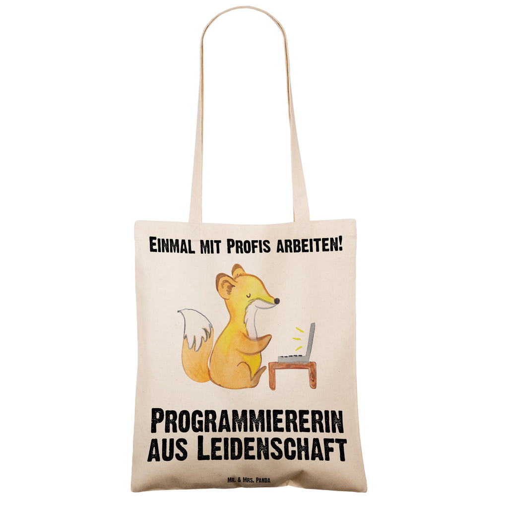 Tragetasche Programmiererin aus Leidenschaft Beuteltasche, Beutel, Einkaufstasche, Jutebeutel, Stoffbeutel, Beruf, Ausbildung, Jubiläum, Abschied, Rente, Kollege, Kollegin, Geschenk, Schenken, Arbeitskollege, Mitarbeiter, Firma, Danke, Dankeschön, Programmiererin, Softwareingenieurin, Softwarentwicklerin, Computerfreak, Datenverarbeiterin, Computerfachfrau, IT-Spezialistin, Nerd
