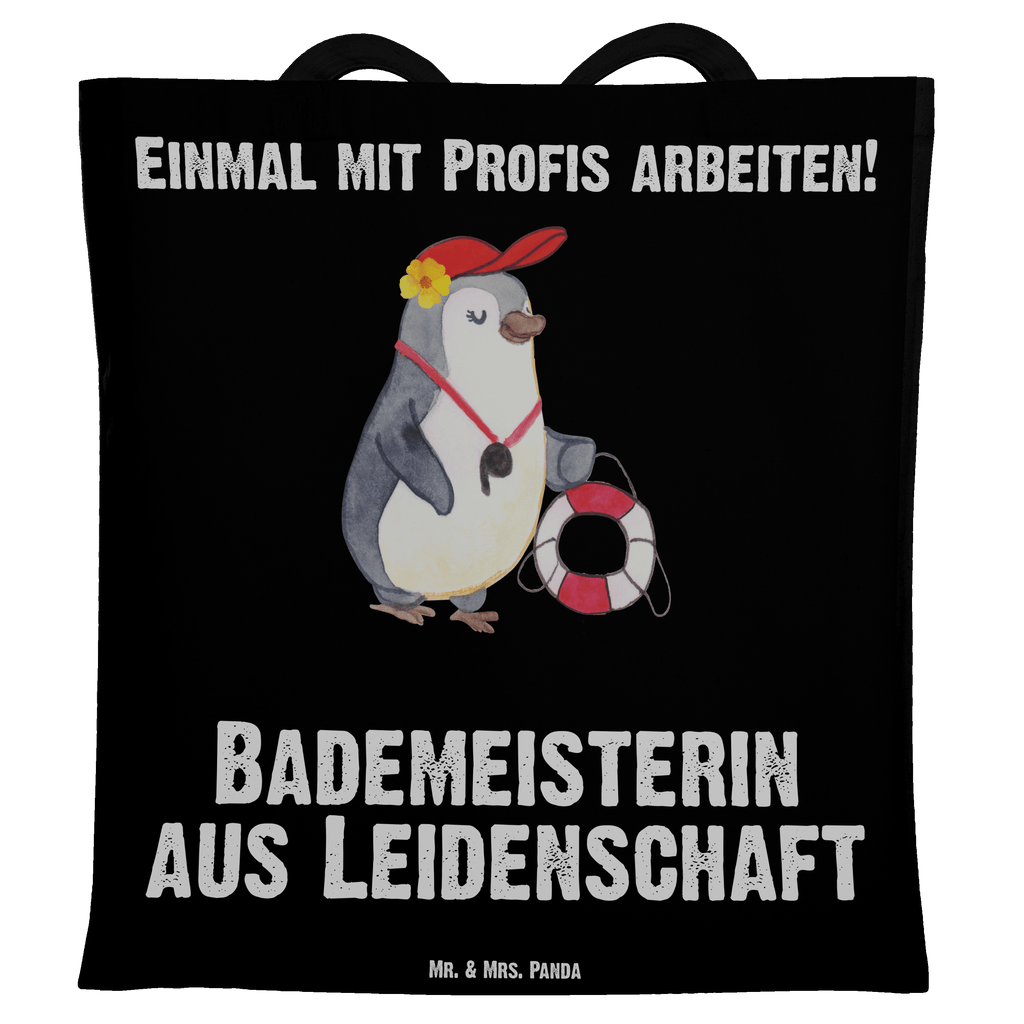Tragetasche Bademeisterin aus Leidenschaft Beuteltasche, Beutel, Einkaufstasche, Jutebeutel, Stoffbeutel, Beruf, Ausbildung, Jubiläum, Abschied, Rente, Kollege, Kollegin, Geschenk, Schenken, Arbeitskollege, Mitarbeiter, Firma, Danke, Dankeschön, Bademeisterin, Rettungsschwimmerin, Schwimmmeisterin, Schwimmbad, Freibad, Badeanstalt, Schwimmverein, Schwimmschule