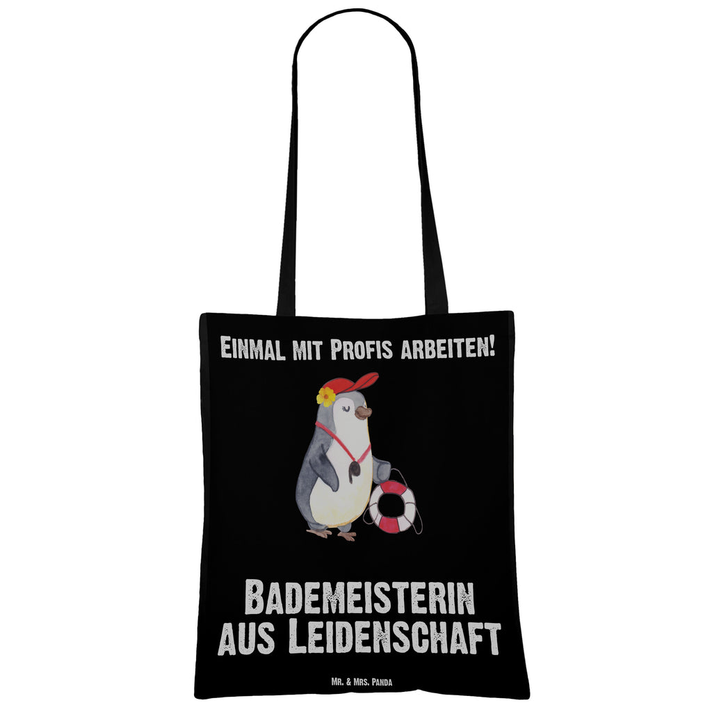 Tragetasche Bademeisterin aus Leidenschaft Beuteltasche, Beutel, Einkaufstasche, Jutebeutel, Stoffbeutel, Beruf, Ausbildung, Jubiläum, Abschied, Rente, Kollege, Kollegin, Geschenk, Schenken, Arbeitskollege, Mitarbeiter, Firma, Danke, Dankeschön, Bademeisterin, Rettungsschwimmerin, Schwimmmeisterin, Schwimmbad, Freibad, Badeanstalt, Schwimmverein, Schwimmschule
