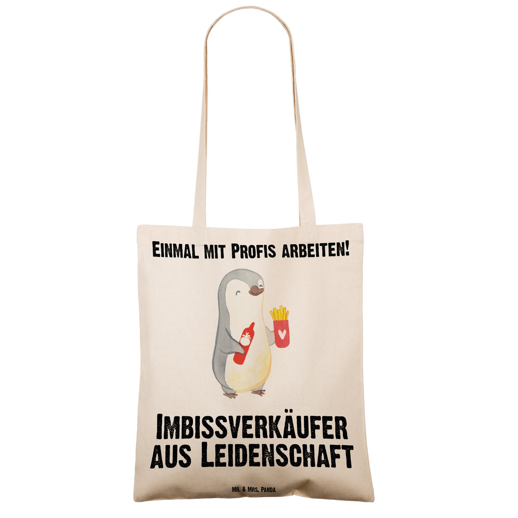 Tragetasche Imbissverkäufer aus Leidenschaft Beuteltasche, Beutel, Einkaufstasche, Jutebeutel, Stoffbeutel, Beruf, Ausbildung, Jubiläum, Abschied, Rente, Kollege, Kollegin, Geschenk, Schenken, Arbeitskollege, Mitarbeiter, Firma, Danke, Dankeschön, Imbissbesitzer, Imbissverkäufer, Pommesverkäufer, Pommesliebe