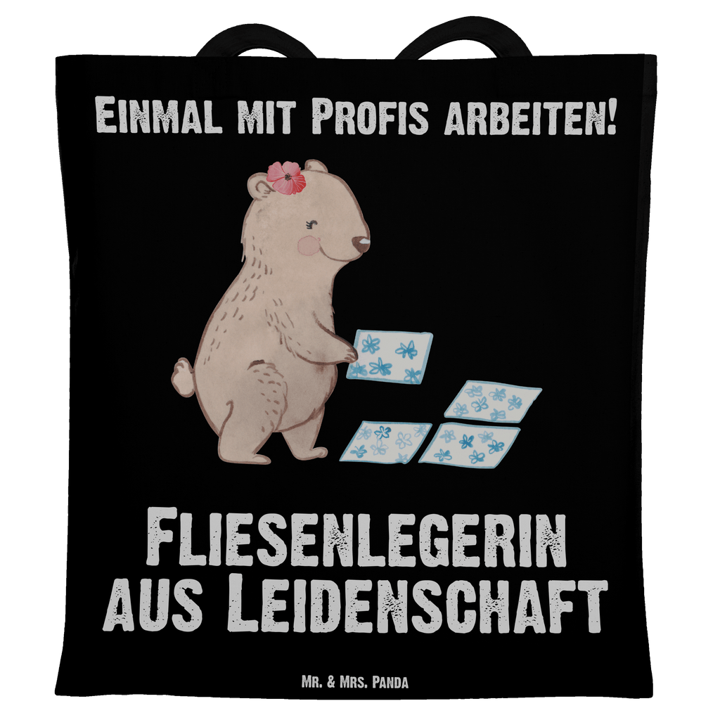 Tragetasche Fliesenlegerin aus Leidenschaft Beuteltasche, Beutel, Einkaufstasche, Jutebeutel, Stoffbeutel, Beruf, Ausbildung, Jubiläum, Abschied, Rente, Kollege, Kollegin, Geschenk, Schenken, Arbeitskollege, Mitarbeiter, Firma, Danke, Dankeschön, Fliesenlegerin, Gesellenprüfung, Fliesenlegermeisterin, Fliesenlegerbetrieb, Fliesenfachhandel, Handwerk