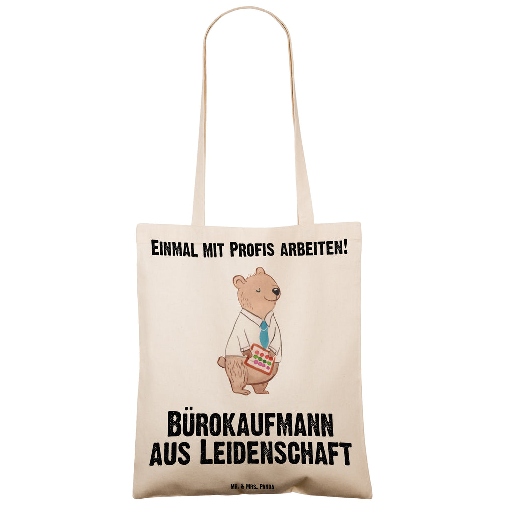 Tragetasche Bürokaufmann aus Leidenschaft Beuteltasche, Beutel, Einkaufstasche, Jutebeutel, Stoffbeutel, Beruf, Ausbildung, Jubiläum, Abschied, Rente, Kollege, Kollegin, Geschenk, Schenken, Arbeitskollege, Mitarbeiter, Firma, Danke, Dankeschön, Bürokaufmann, Kaufmann für Büromanagement