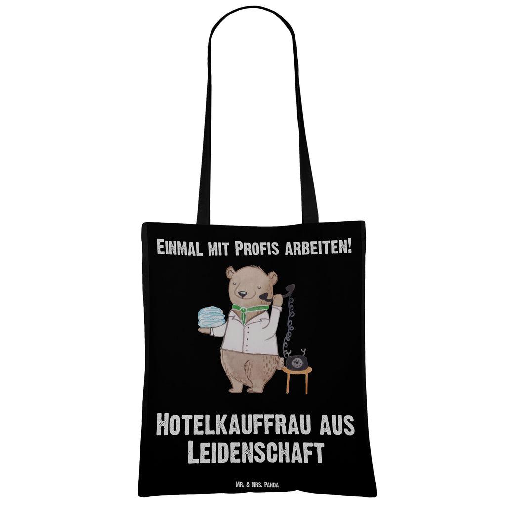 Tragetasche Hotelkauffrau aus Leidenschaft Beuteltasche, Beutel, Einkaufstasche, Jutebeutel, Stoffbeutel, Beruf, Ausbildung, Jubiläum, Abschied, Rente, Kollege, Kollegin, Geschenk, Schenken, Arbeitskollege, Mitarbeiter, Firma, Danke, Dankeschön, Hotelkauffrau, Hotelfachfrau, Hotelfachangestellte, Hotelier, Hoteleröffnung