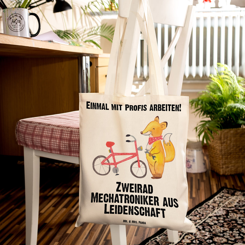 Tragetasche Zweirad Mechatroniker aus Leidenschaft Beuteltasche, Beutel, Einkaufstasche, Jutebeutel, Stoffbeutel, Beruf, Ausbildung, Jubiläum, Abschied, Rente, Kollege, Kollegin, Geschenk, Schenken, Arbeitskollege, Mitarbeiter, Firma, Danke, Dankeschön