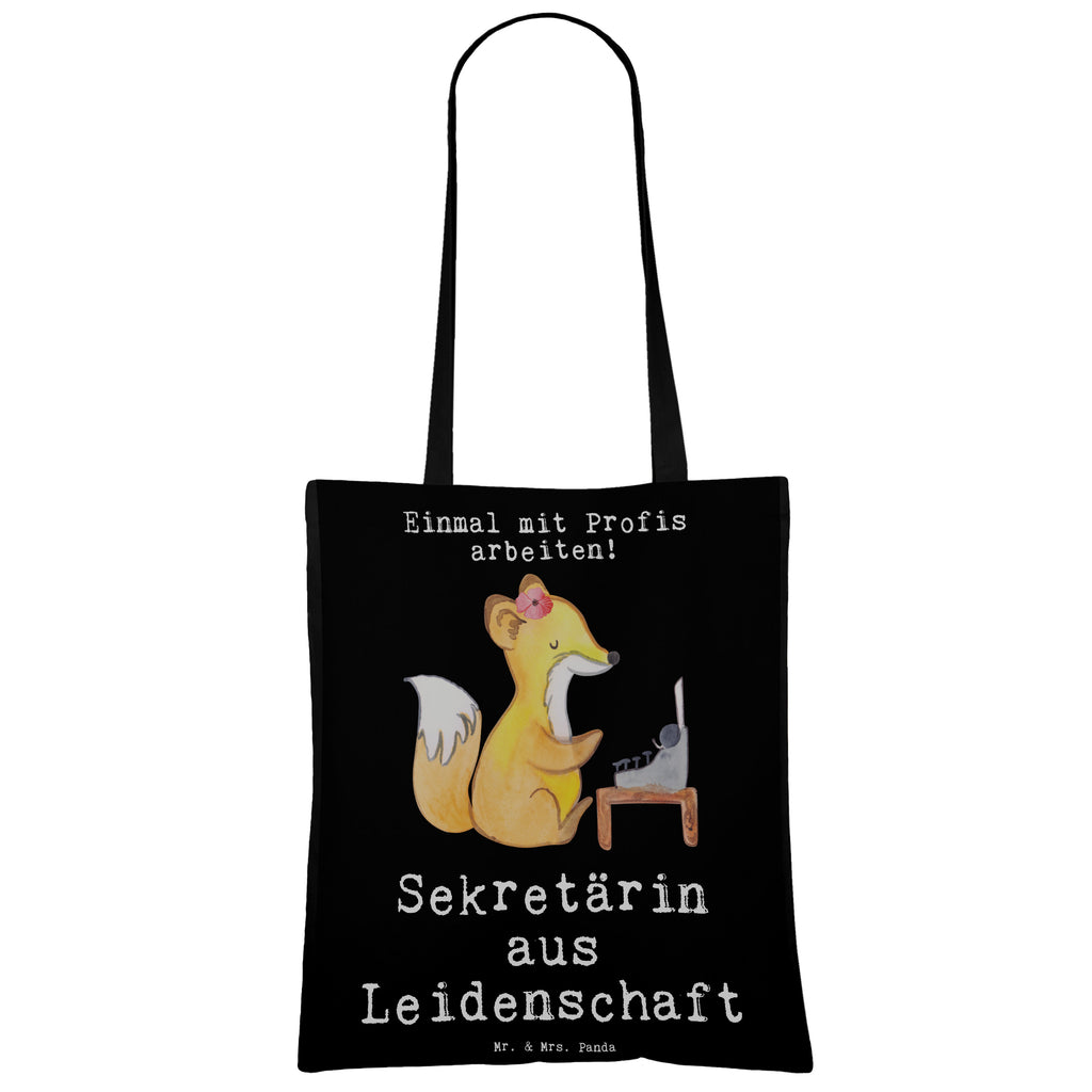 Tragetasche Sekretärin aus Leidenschaft Beuteltasche, Beutel, Einkaufstasche, Jutebeutel, Stoffbeutel, Beruf, Ausbildung, Jubiläum, Abschied, Rente, Kollege, Kollegin, Geschenk, Schenken, Arbeitskollege, Mitarbeiter, Firma, Danke, Dankeschön