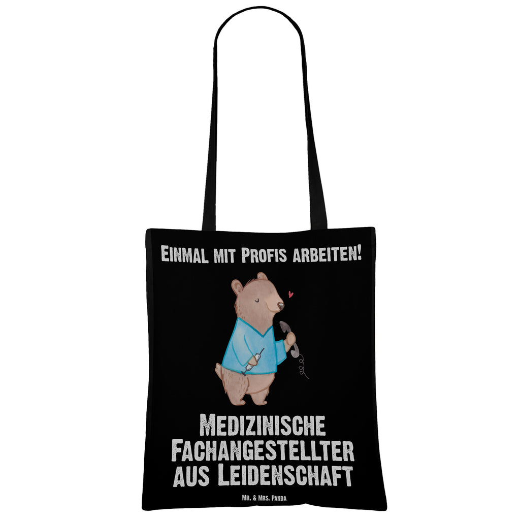 Tragetasche Medizinische Fachangestellter aus Leidenschaft Beuteltasche, Beutel, Einkaufstasche, Jutebeutel, Stoffbeutel, Beruf, Ausbildung, Jubiläum, Abschied, Rente, Kollege, Kollegin, Geschenk, Schenken, Arbeitskollege, Mitarbeiter, Firma, Danke, Dankeschön, Arzthelfer, Medizinischer Fachangestellter, Sprechstundenhilfe