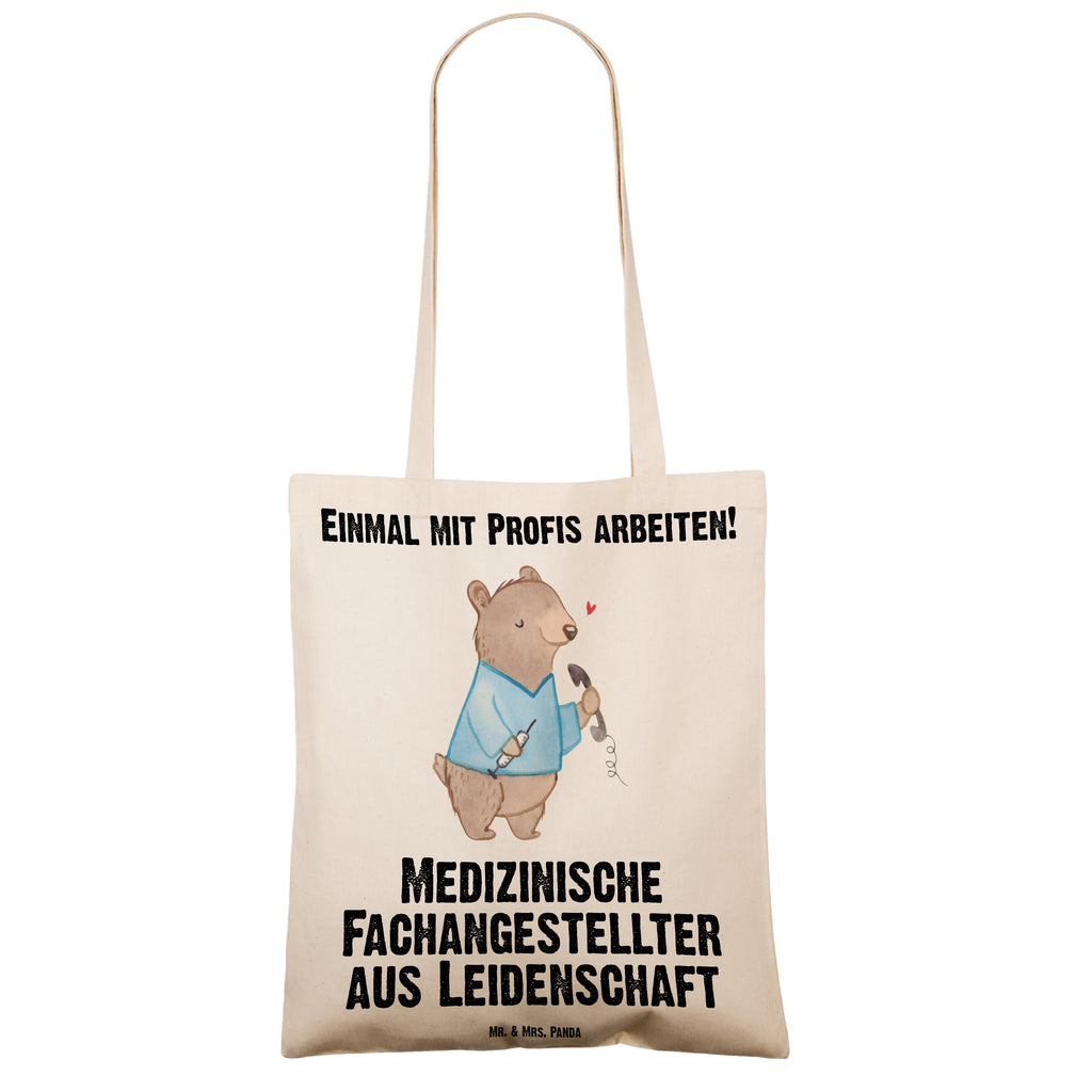 Tragetasche Medizinische Fachangestellter aus Leidenschaft Beuteltasche, Beutel, Einkaufstasche, Jutebeutel, Stoffbeutel, Beruf, Ausbildung, Jubiläum, Abschied, Rente, Kollege, Kollegin, Geschenk, Schenken, Arbeitskollege, Mitarbeiter, Firma, Danke, Dankeschön, Arzthelfer, Medizinischer Fachangestellter, Sprechstundenhilfe