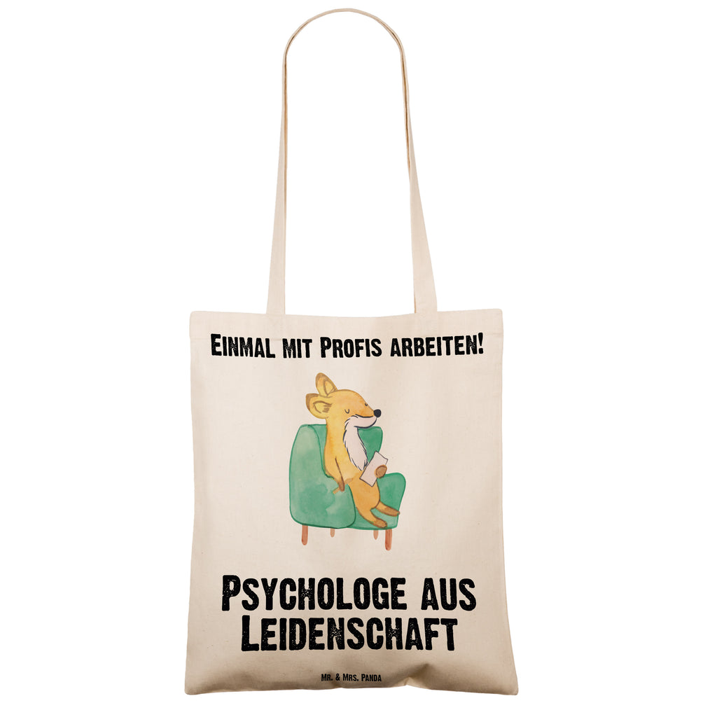 Tragetasche Psychologe aus Leidenschaft Beuteltasche, Beutel, Einkaufstasche, Jutebeutel, Stoffbeutel, Beruf, Ausbildung, Jubiläum, Abschied, Rente, Kollege, Kollegin, Geschenk, Schenken, Arbeitskollege, Mitarbeiter, Firma, Danke, Dankeschön, Psychologe, Therapeut, Studium