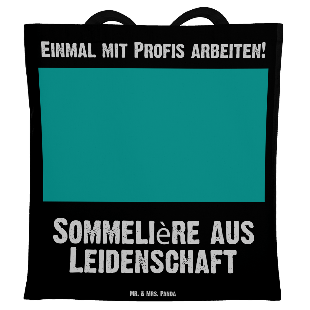 Tragetasche Sommelière aus Leidenschaft Beuteltasche, Beutel, Einkaufstasche, Jutebeutel, Stoffbeutel, Beruf, Ausbildung, Jubiläum, Abschied, Rente, Kollege, Kollegin, Geschenk, Schenken, Arbeitskollege, Mitarbeiter, Firma, Danke, Dankeschön