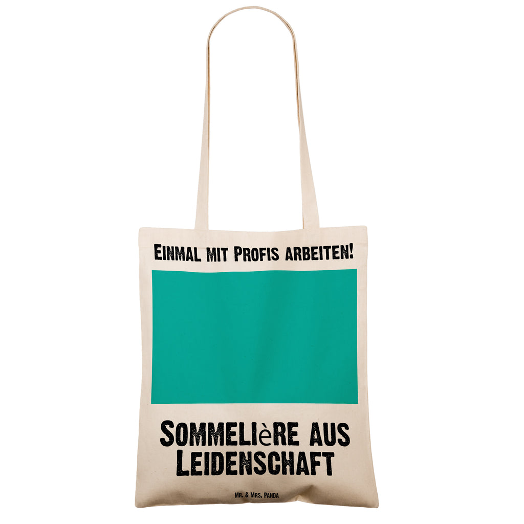 Tragetasche Sommelière aus Leidenschaft Beuteltasche, Beutel, Einkaufstasche, Jutebeutel, Stoffbeutel, Beruf, Ausbildung, Jubiläum, Abschied, Rente, Kollege, Kollegin, Geschenk, Schenken, Arbeitskollege, Mitarbeiter, Firma, Danke, Dankeschön