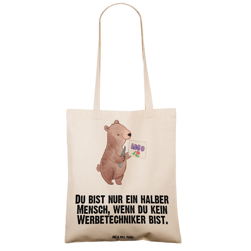 Tragetasche Werbetechniker mit Herz Beuteltasche, Beutel, Einkaufstasche, Jutebeutel, Stoffbeutel, Beruf, Ausbildung, Jubiläum, Abschied, Rente, Kollege, Kollegin, Geschenk, Schenken, Arbeitskollege, Mitarbeiter, Firma, Danke, Dankeschön