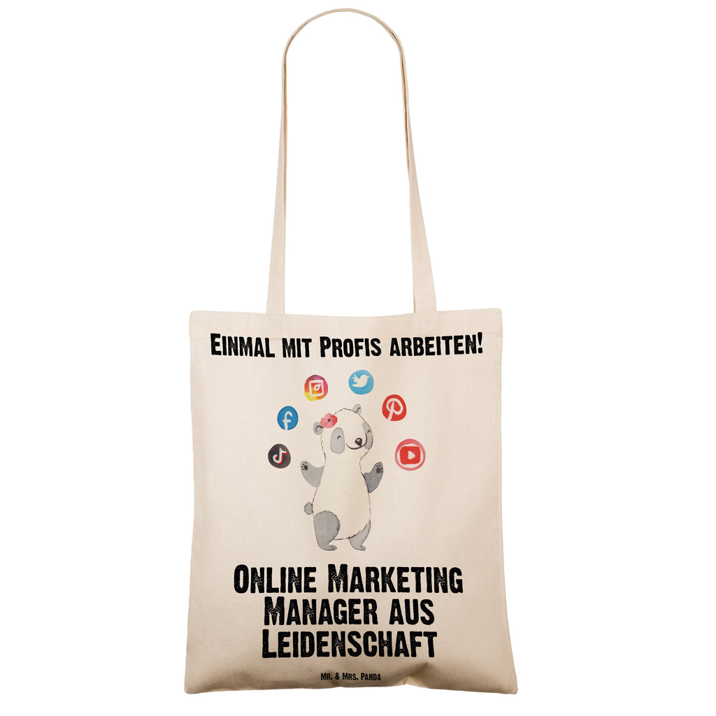 Tragetasche Online Marketing Manager aus Leidenschaft Beuteltasche, Beutel, Einkaufstasche, Jutebeutel, Stoffbeutel, Beruf, Ausbildung, Jubiläum, Abschied, Rente, Kollege, Kollegin, Geschenk, Schenken, Arbeitskollege, Mitarbeiter, Firma, Danke, Dankeschön, Online Marketing, Manager, Marketingmanager, Influencer Marketing, Digital Marketing